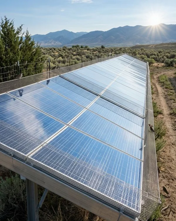 After Solar Panel Bird Proofing & Critter Guard