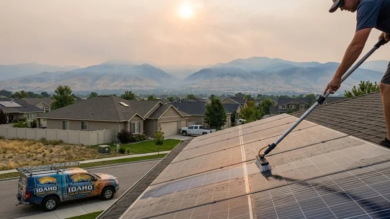 Wildfire smoke affecting solar panels in Idaho